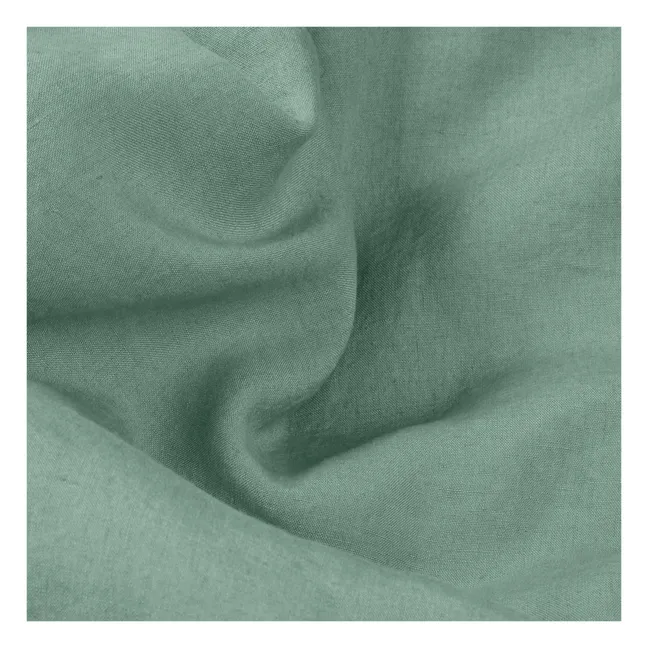 Housse d'édredon en lin lavé | Sauge