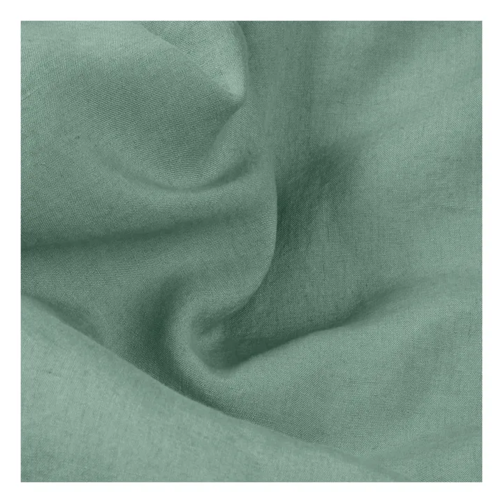 Housse d'édredon en lin lavé | Sauge- Image produit n°3