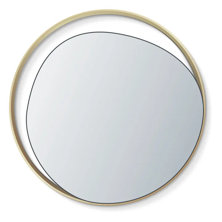 Ellipse Brass & Glass Mirror - D50 cm | Brass- Product image n°0