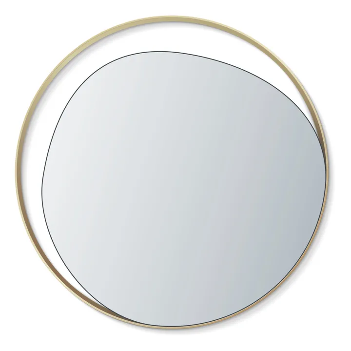 Spiegel Ellipse aus Glas und Messing - D80 cm | Gelbguss- Produktbild Nr. 0