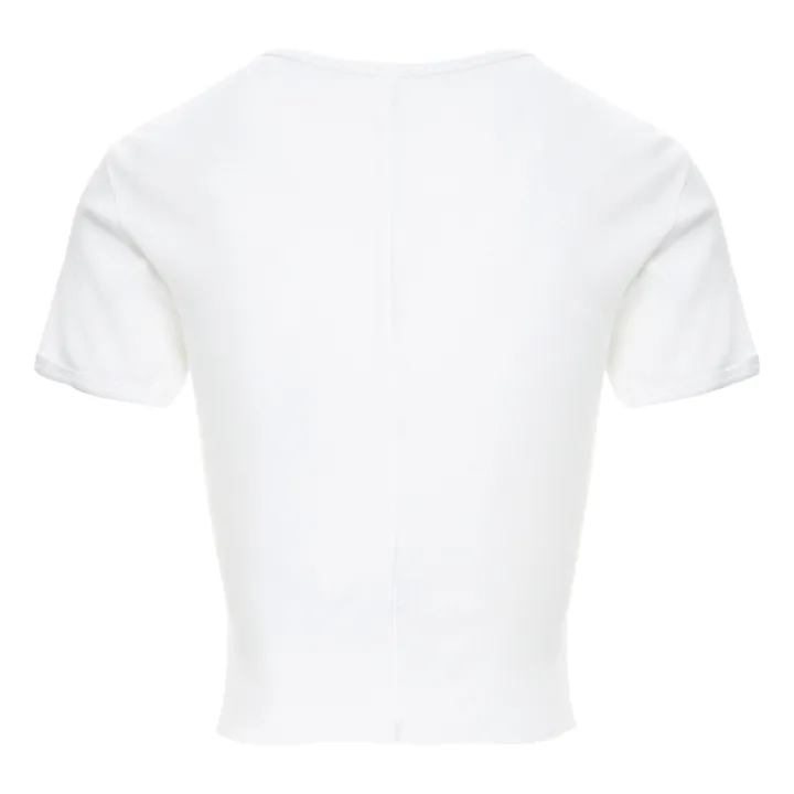 Camiseta 90's Ribbed Cap Sleeve | Blanco- Imagen del producto n°7