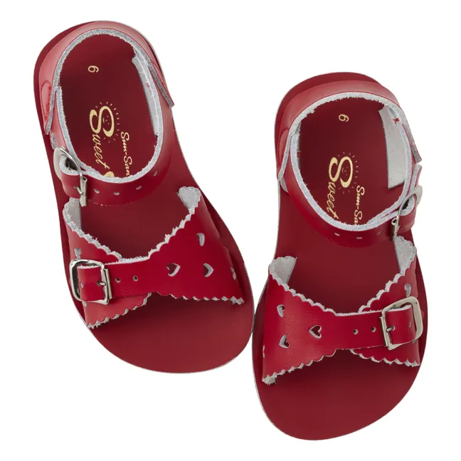 Sandalen aus Leder Waterproof Sweetheart | Rot