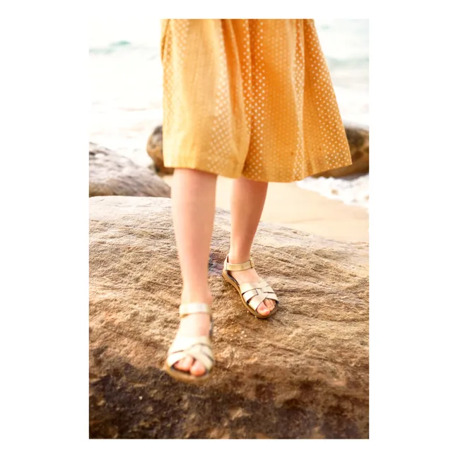 Sandalen aus Leder Waterproof Original | Gold