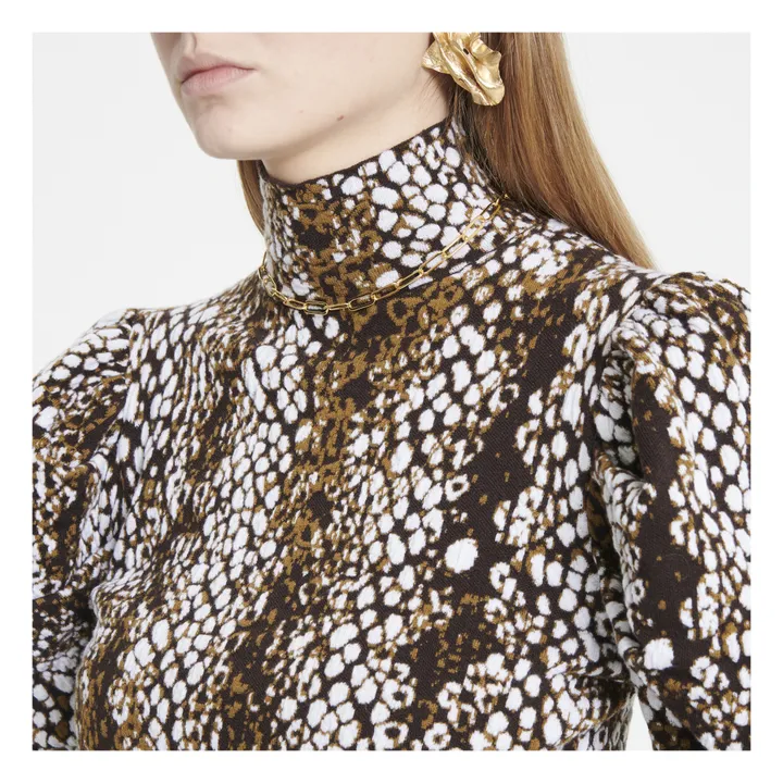 Pullover Sascha Jacquard Python | Khaki- Produktbild Nr. 2