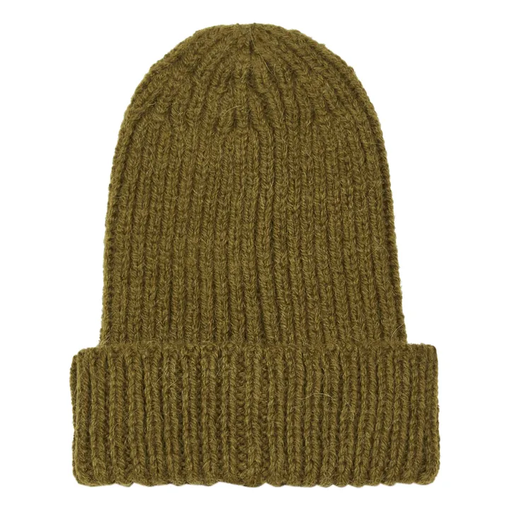 Mütze Alpaka und Merinowolle | Khaki- Produktbild Nr. 0