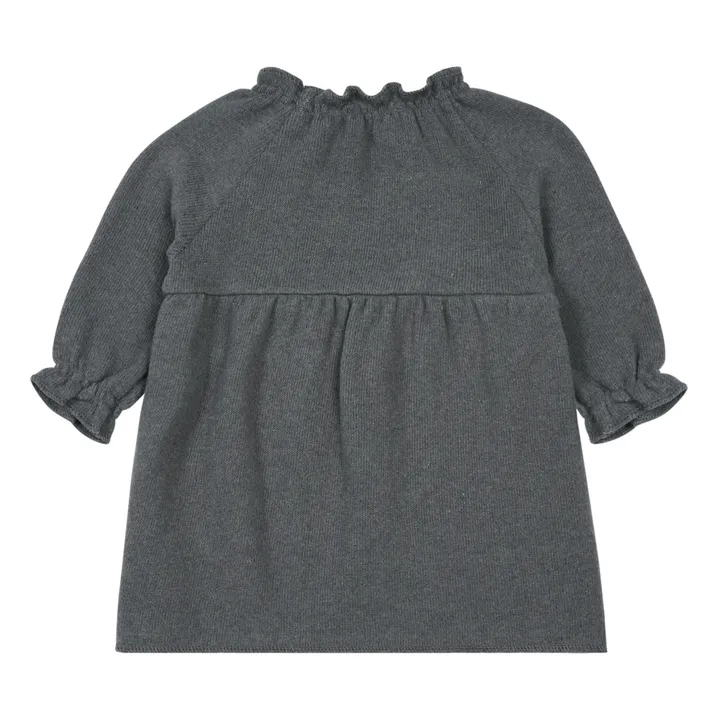 Recycled Knit Dress | Charcoal grey- Product image n°1