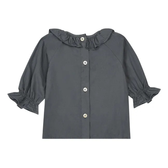 Collared Blouse | Charcoal grey