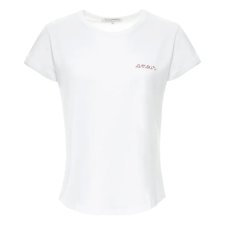 T-Shirt Amour in cotone bio - Collezione Donna  | Bianco- Immagine del prodotto n°0