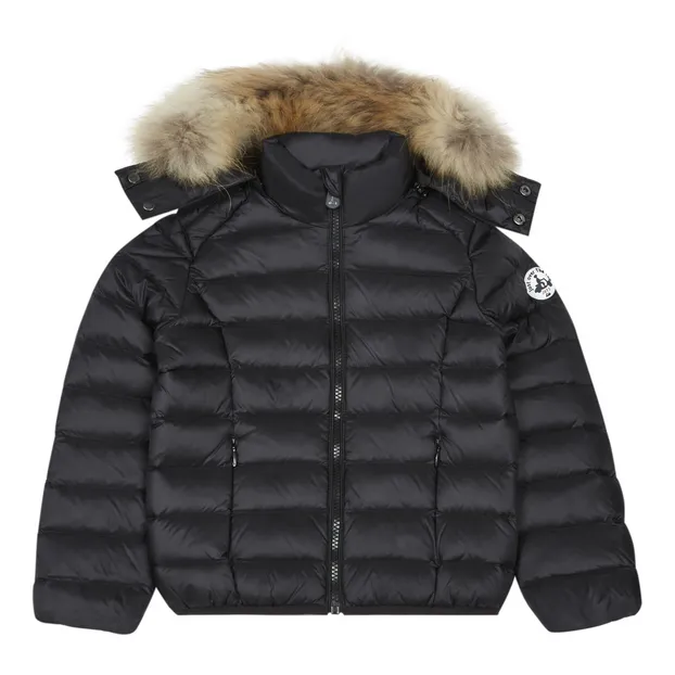 Jott Gold Furred Down Jacket Black Smallable