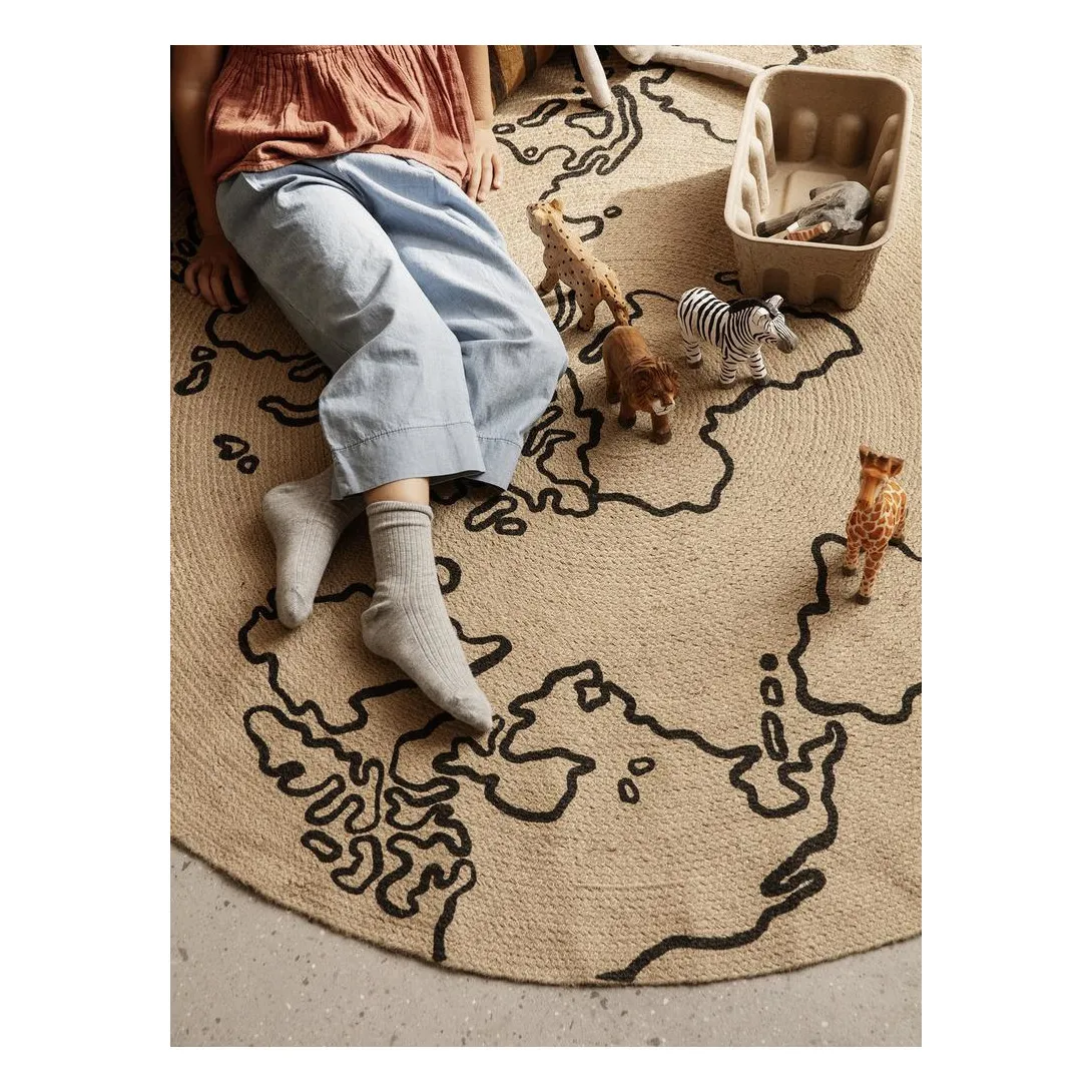 Tapis rond Monde- Image produit n°1
