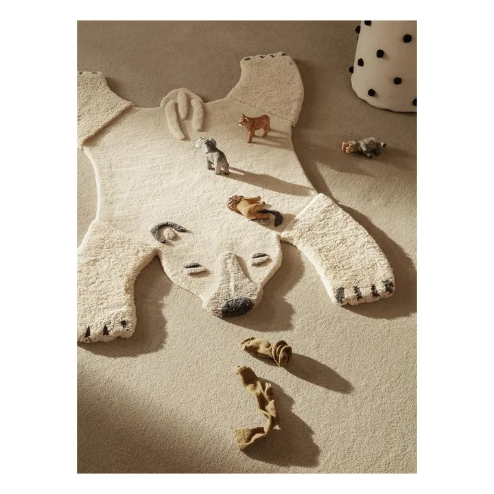 Tufted Polar Bear Rug | Off white- Product image n°1