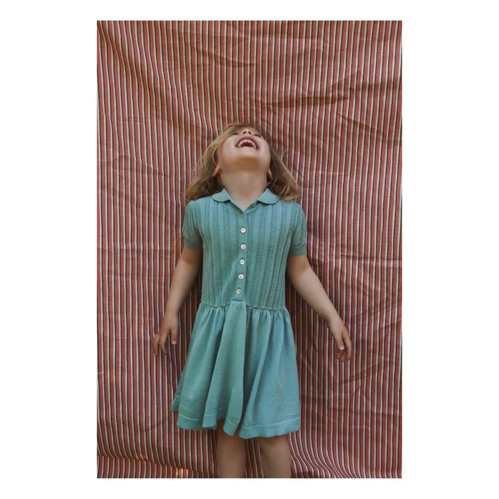 Kleid aus Bio-Baumwolle | Blau- Produktbild Nr. 1