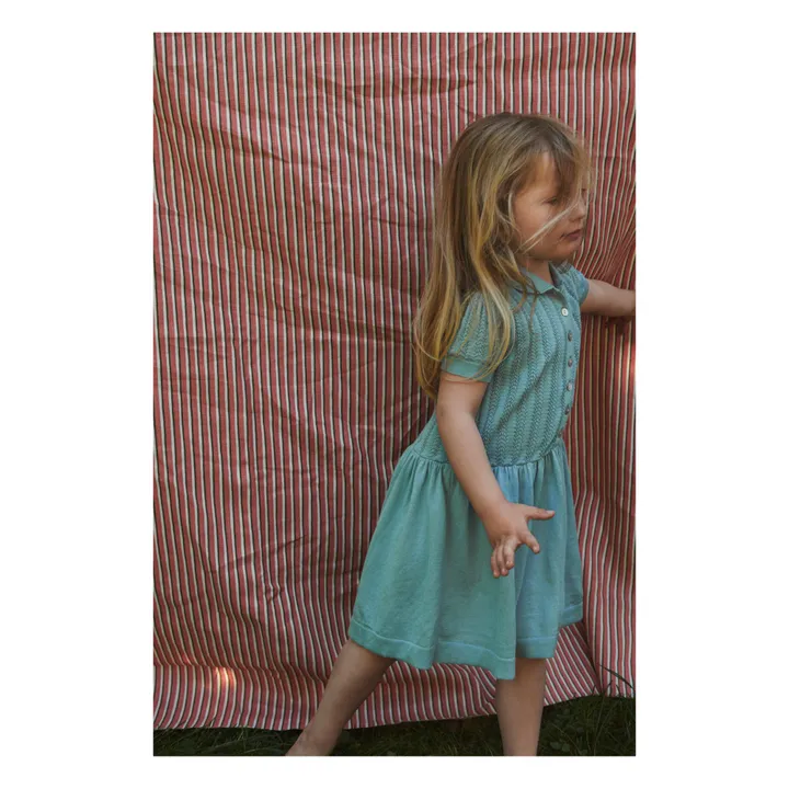 Kleid aus Bio-Baumwolle | Blau- Produktbild Nr. 2
