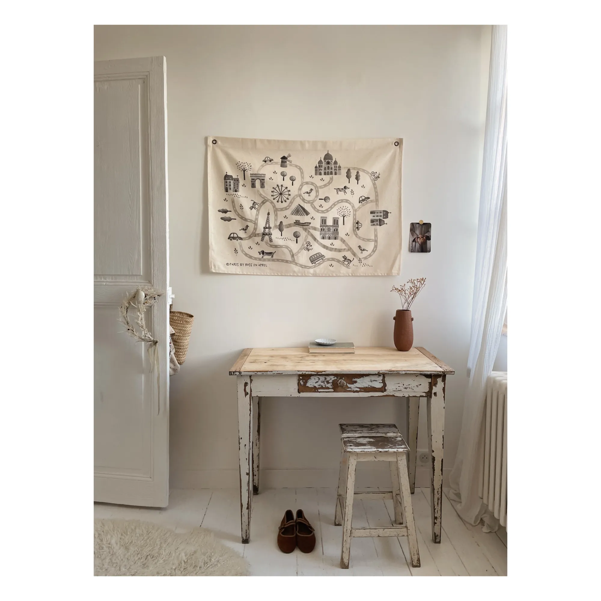 Rose in April - Map of Paris - Ecru | Smallable