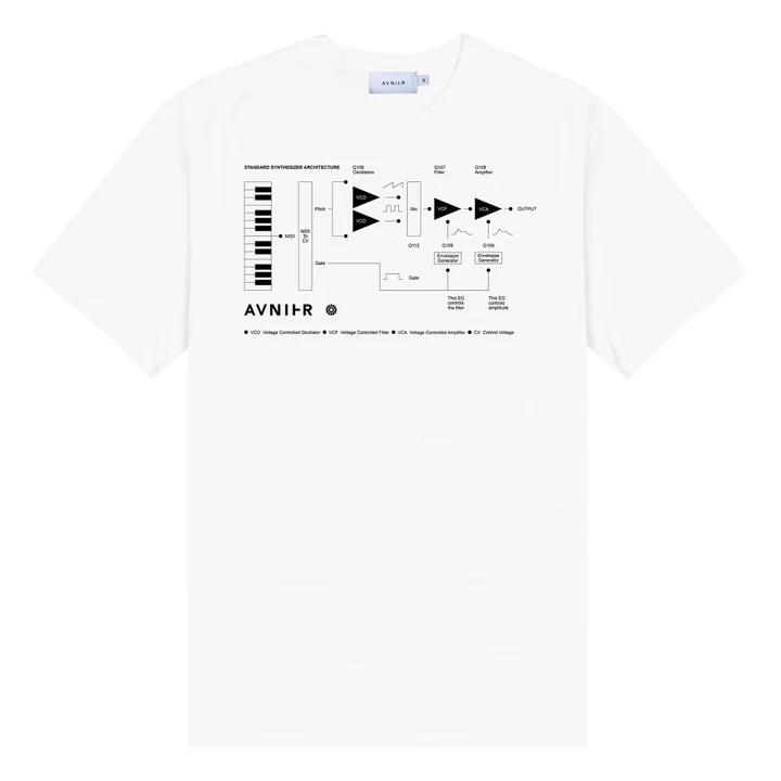 T-Shirt Synth aus Bio-Baumwolle | Weiß- Produktbild Nr. 0