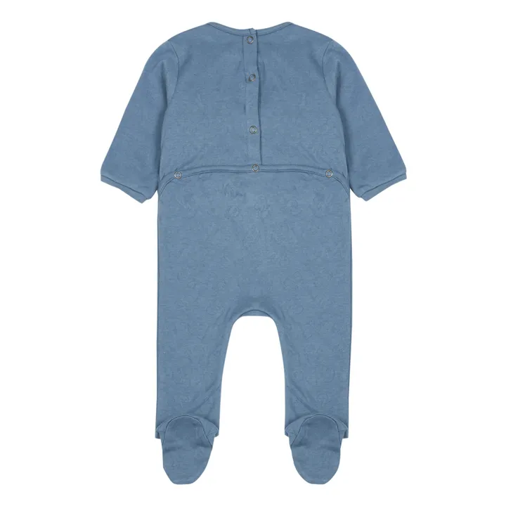 Pyjama Domino aus Bio-Baumwolle  | Blau- Produktbild Nr. 3
