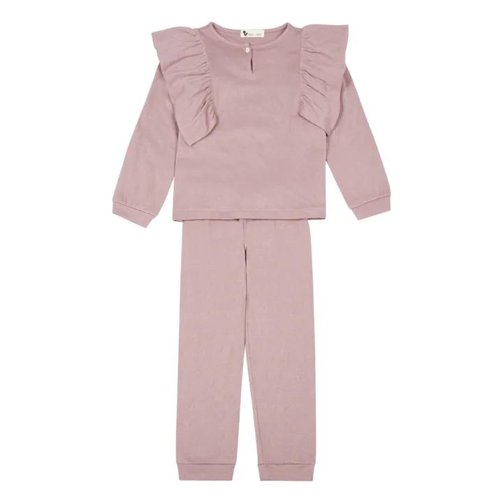 Iris Pyjamas in Organic Cotton | Powder pink- Product image n°0