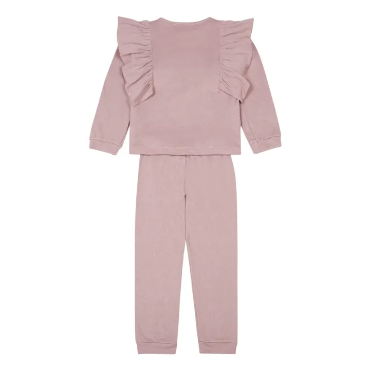 Iris Pyjamas in Organic Cotton | Powder pink- Product image n°4