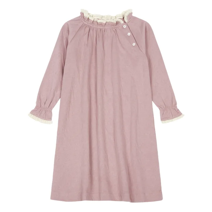 Harmonie Nightdress in Organic Cotton | Powder pink- Product image n°0