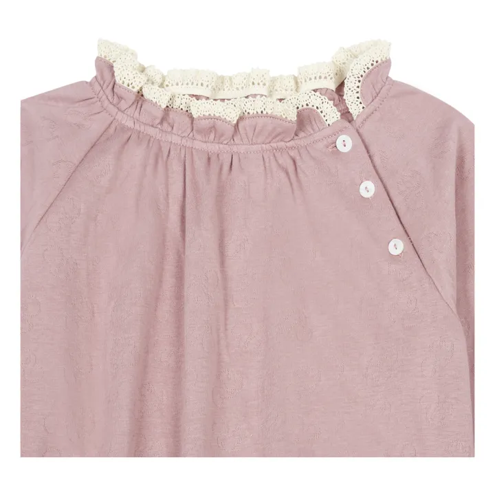 Harmonie Nightdress in Organic Cotton | Powder pink- Product image n°1