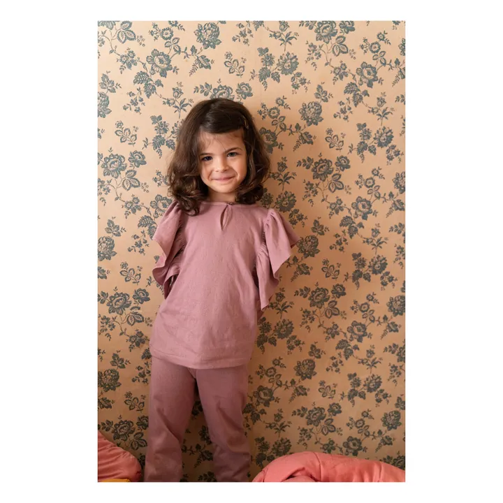 Iris Pyjamas in Organic Cotton | Powder pink- Product image n°2