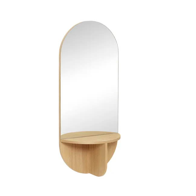Large Mirror with FSC Oak Shelf