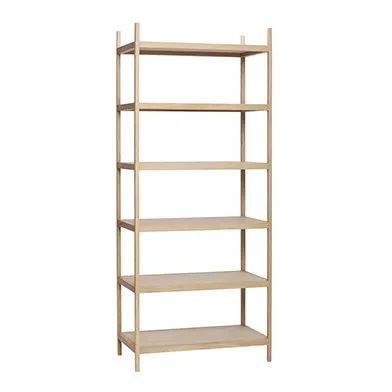 Estantería con 6 niveles de roble FSC