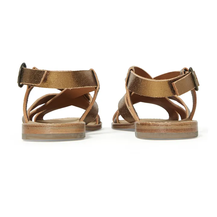 Bartolo Metallic Leather Sandals | Bronze- Product image n°4