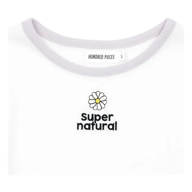 Camiseta corta Super Natural de algodón orgánico | Blanco Roto