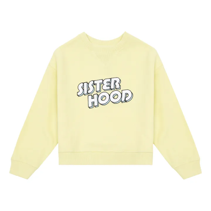 Sister Organic Cotton Hoodie | Lemon yellow- Product image n°0