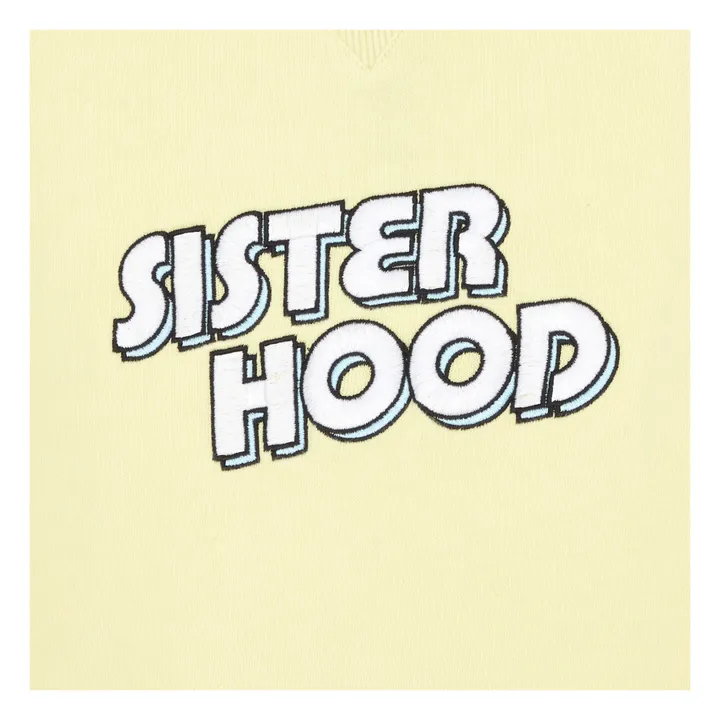 Felpa Sister Hood in cotone bio | Giallo limone- Immagine del prodotto n°2
