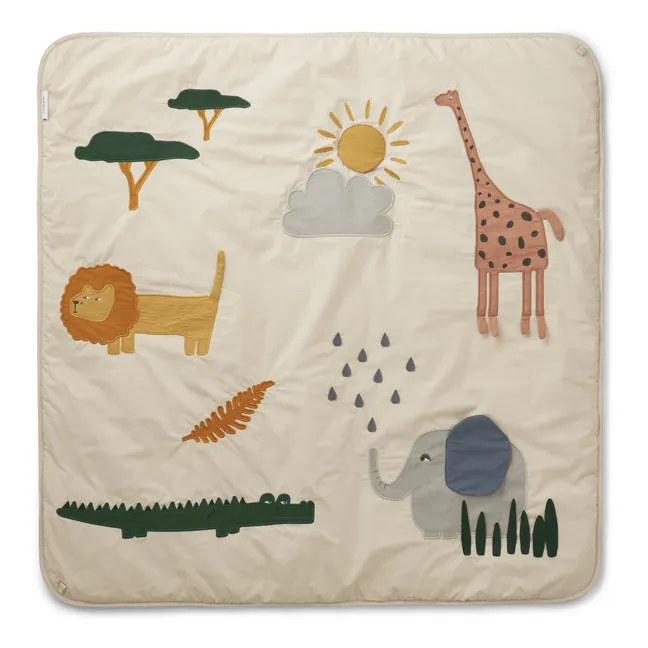 Tapis d'éveil Glenn Safari en coton bio | Sable