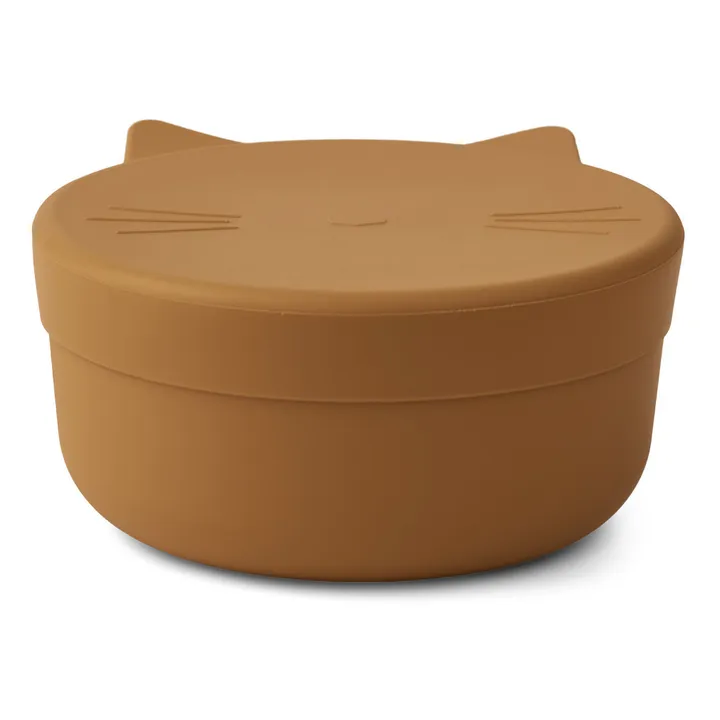 Snack-box Gatto Cornelius in silicone | Giallo senape- Immagine del prodotto n°0
