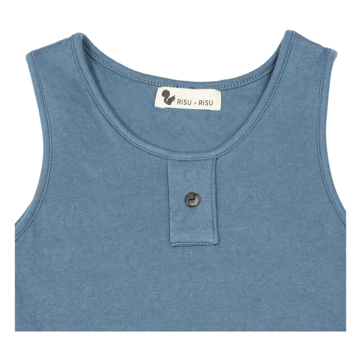 Wrestler Tank Top in Organic Cotton | Blue- Product image n°1