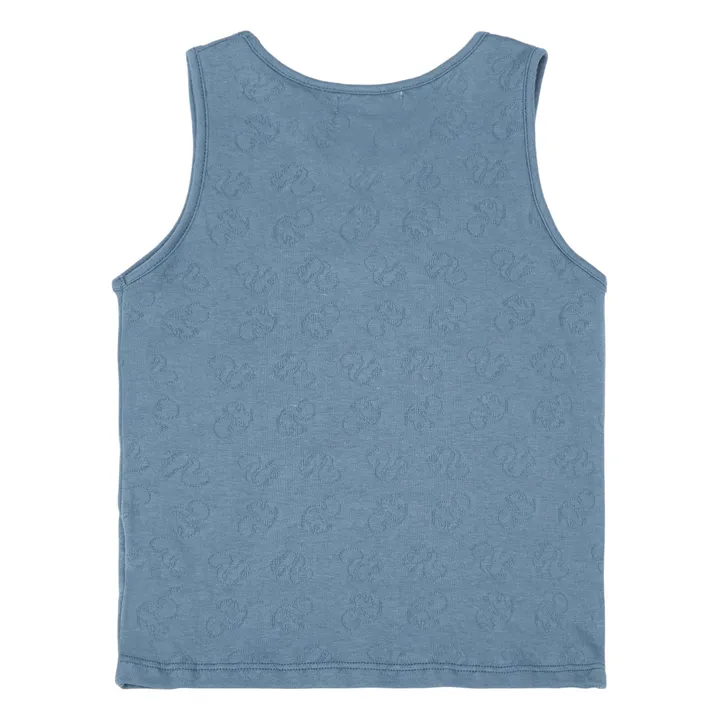 Wrestler Tank Top in Organic Cotton | Blue- Product image n°2