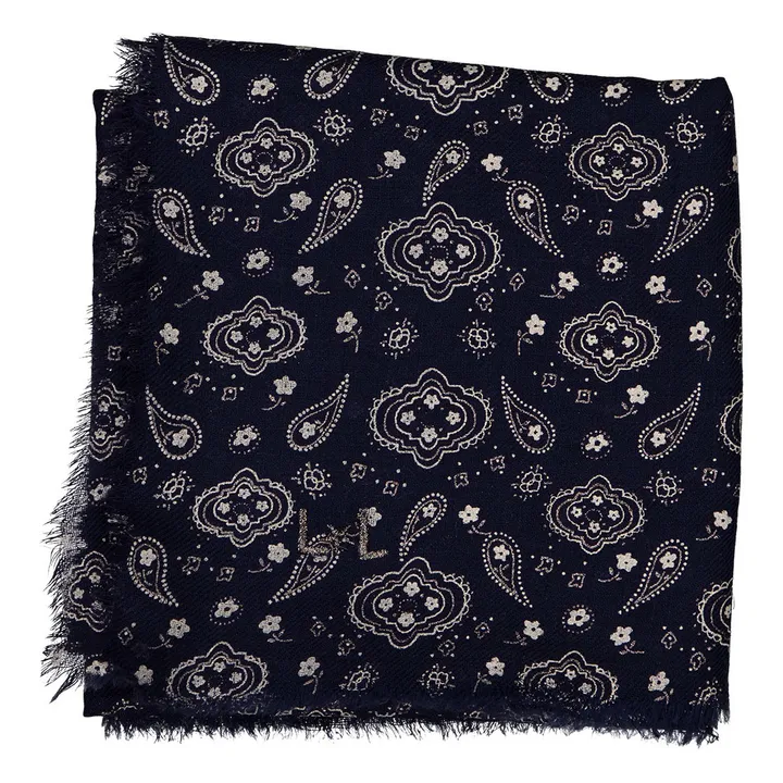 Bufanda de lana Fanfan | Azul Marino- Imagen del producto n°1