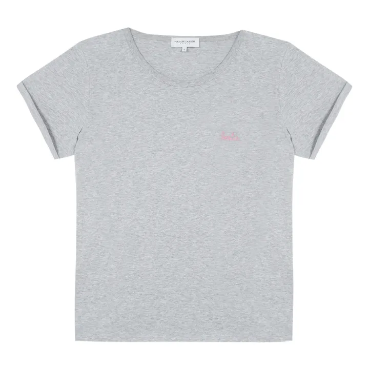 T-Shirt Bestie in cotone bio - Collezione Donna  | Grigio chiaro- Immagine del prodotto n°0