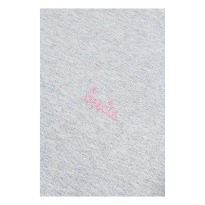 T-Shirt Bestie Coton Bio - Collection Femme  | Gris clair- Image produit n°1
