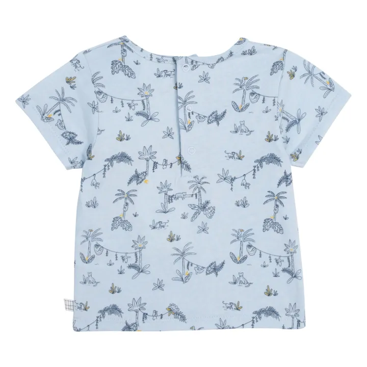 Camiseta algodón orgánico Palmeras | Azul- Imagen del producto n°1