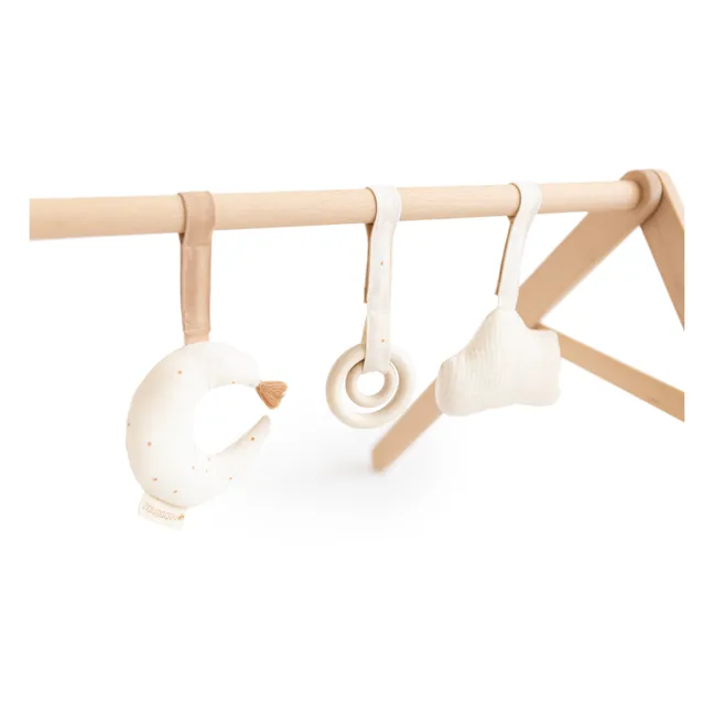 Wooden Activity Arch with Toys | Cream