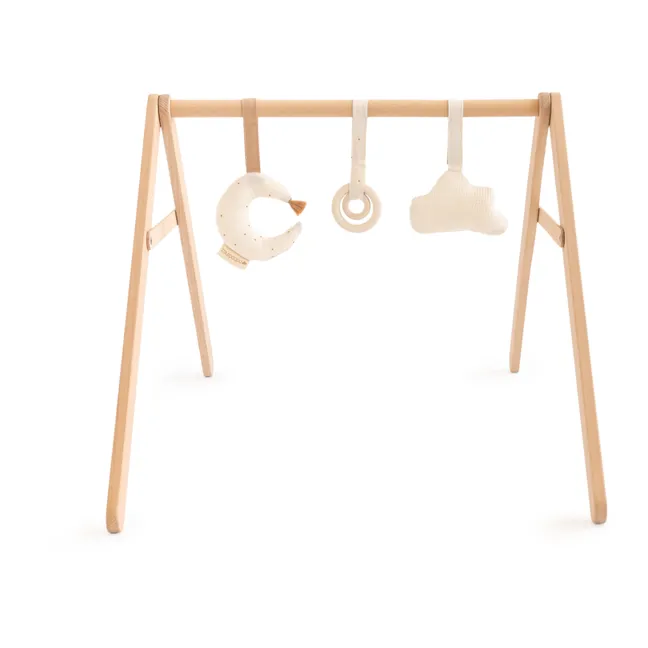 Wooden Activity Arch with Toys | Cream
