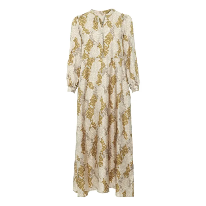 Alba Silk Twill Dress  | Ecru- Product image n°0