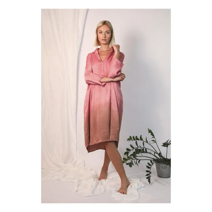 Kleid Fanny Satin | Rosa- Produktbild Nr. 1