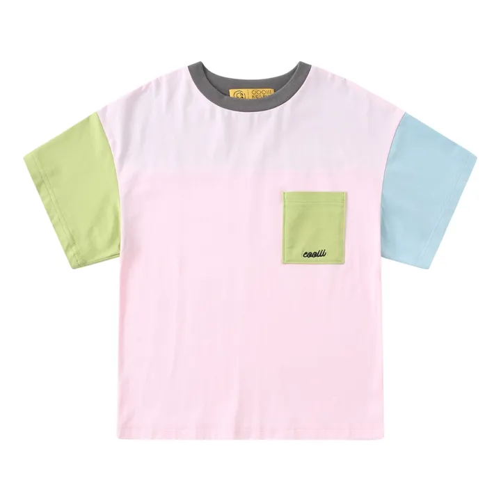 T-Shirt a colori a contrasto | Rosa- Immagine del prodotto n°0