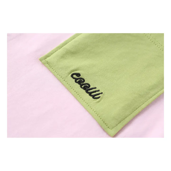 T-Shirt a colori a contrasto | Rosa- Immagine del prodotto n°4