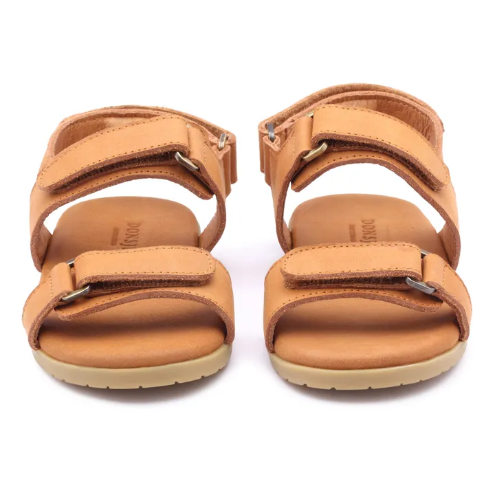 Sandalias de piel Topo con velcros  | Caramelo- Imagen del producto n°1