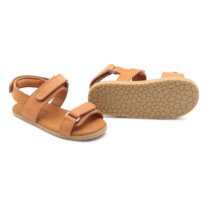Sandalias de piel Topo con velcros  | Caramelo- Imagen del producto n°4