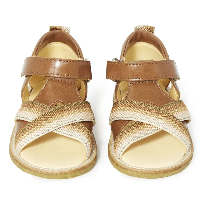 Velcro Crossed Sandals  | Caramel- Product image n°3
