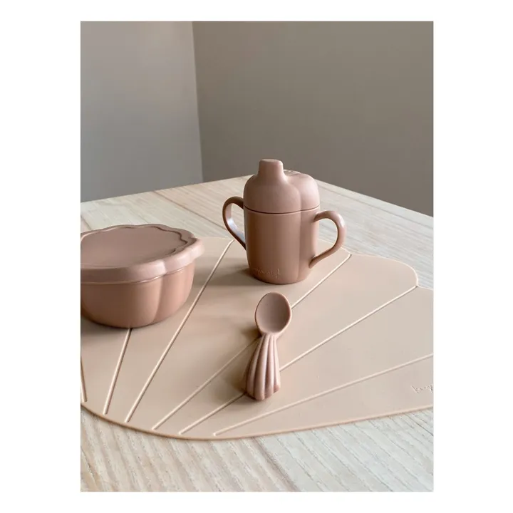 Clam Silicone Dinner Set - Set of 4 | Blush- Product image n°1
