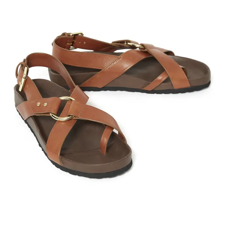 Sandales Mexico Cuir | Cognac- Image produit n°4